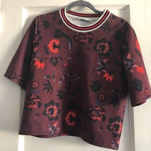 Sandro Red Floral Top